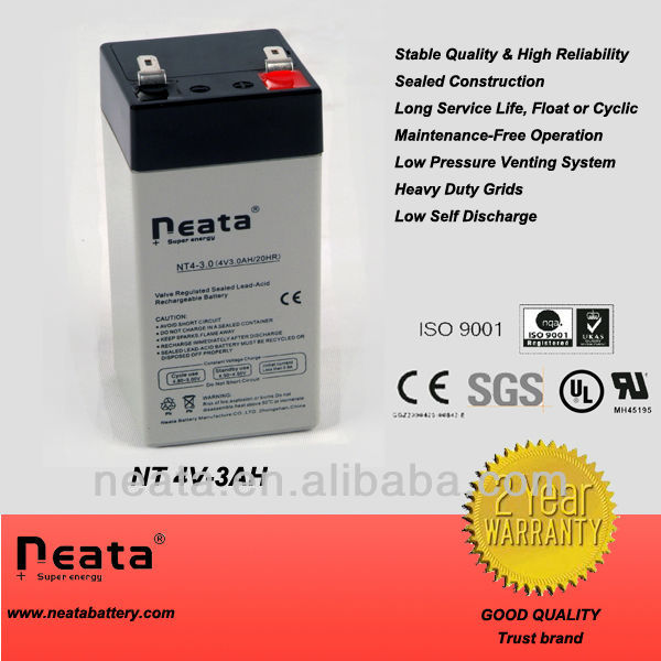 VRLA battery 4v 3.0ah/20hr