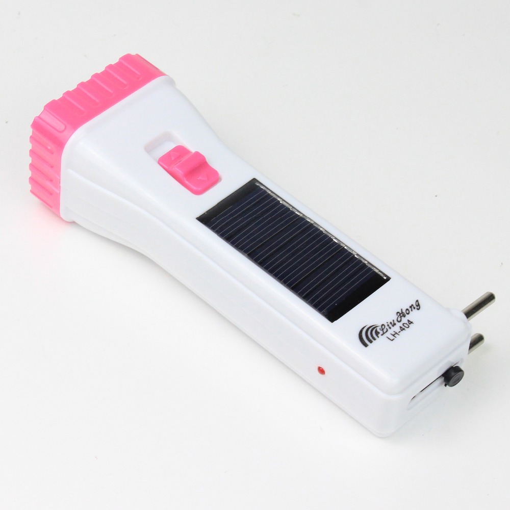 LH-404 Best selling in africa market solar energy panels flashlight with blister package