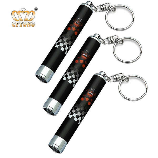 Promotional Aluminum Keychain Reflective Keychain OEM Light LED Projector Keychain Light