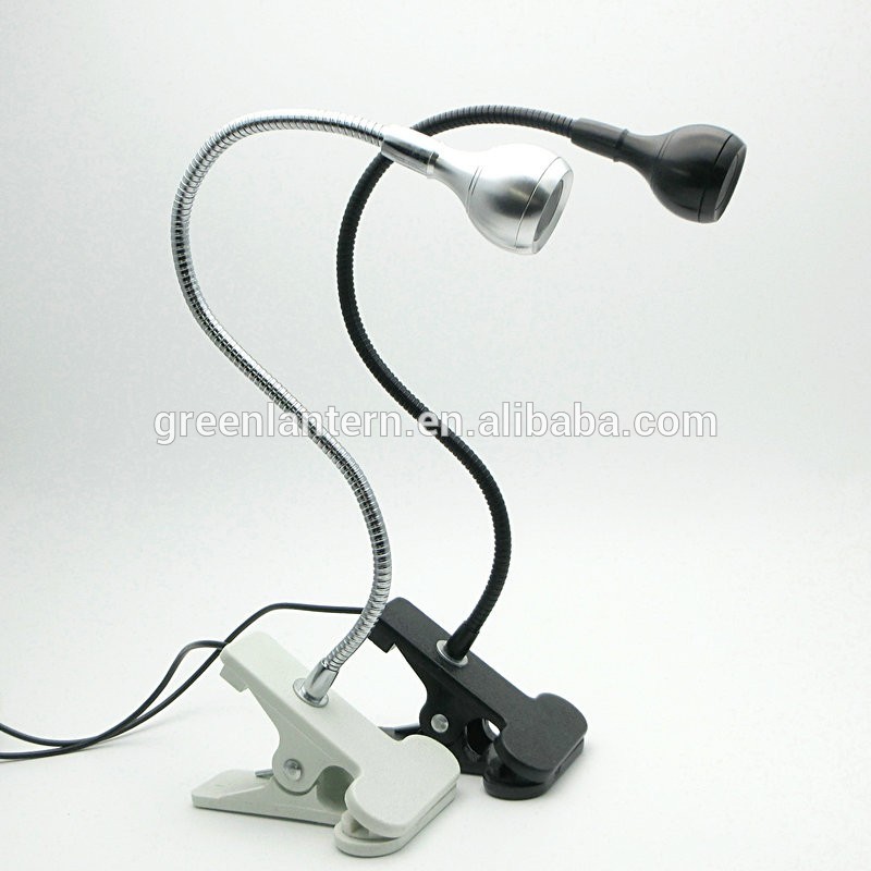 USB Flexible Reading LED Light Clip-on Beside Bed Table Desk Lamp LED Clip Book Light