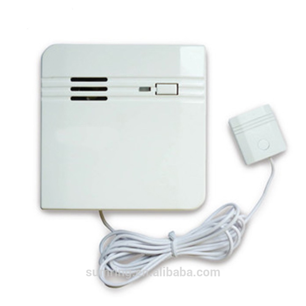 Network water leak detector for smart home alarm system