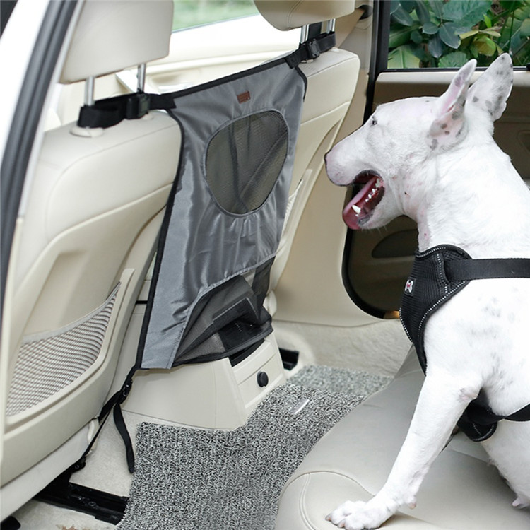 Adjustable Breathable Buckle Pet Car Cover Backseat Barrier Dog Cat Rear Seat Fence Safety Drive Isolation Net Buffer Protector