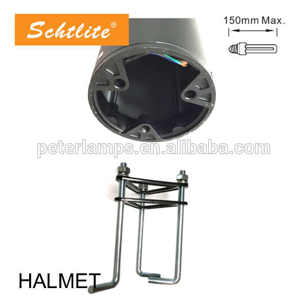 HALMET 160mm E27 fluorescent outdoor lawn bollard light