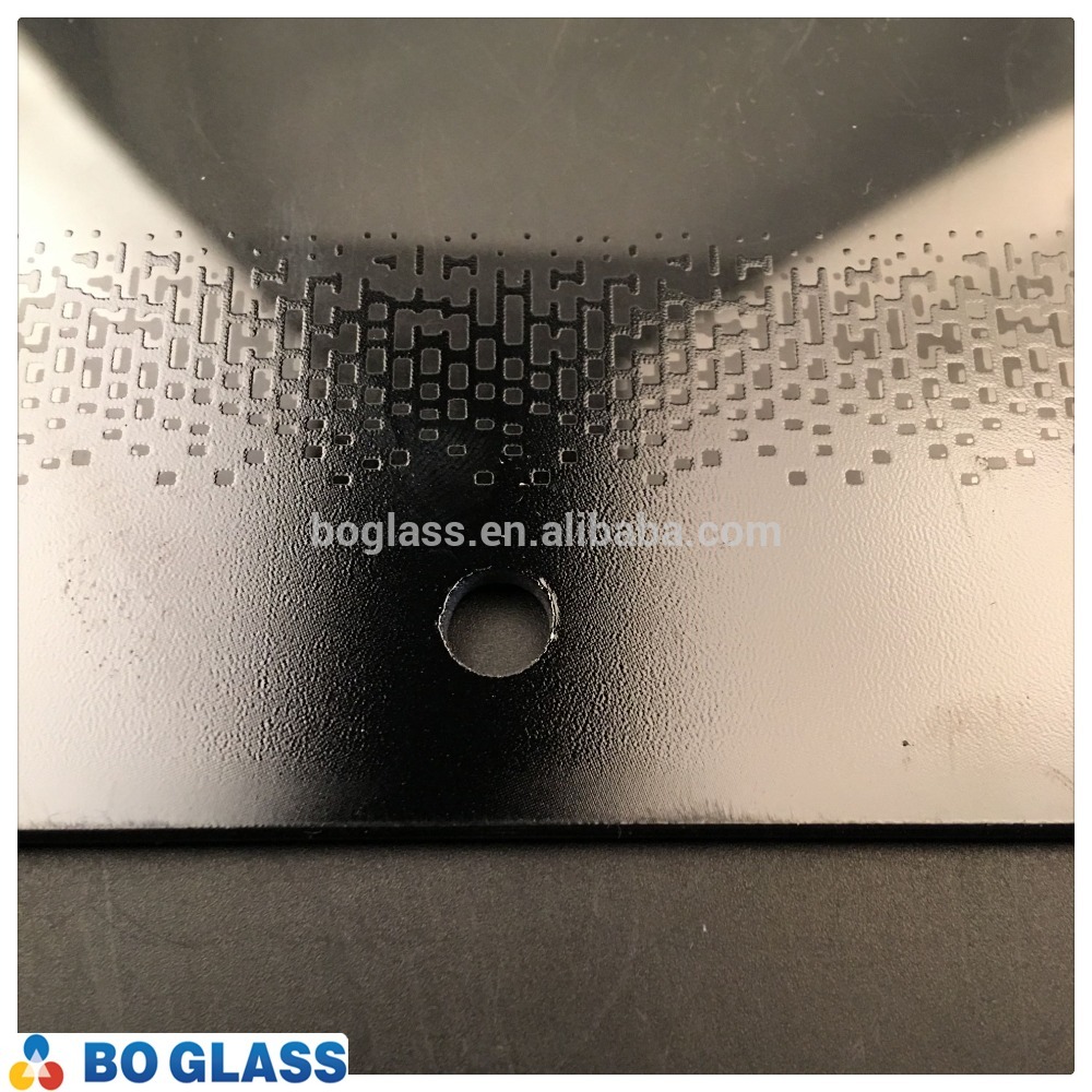 Excellent quality Clear Drilling Hole Tempered Glass Supplier With Black Silkscreen Printing