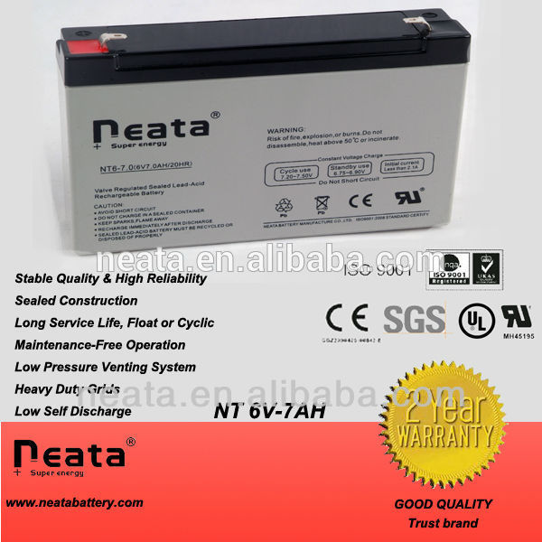 6v 7ah 20hr rechargeable batteries