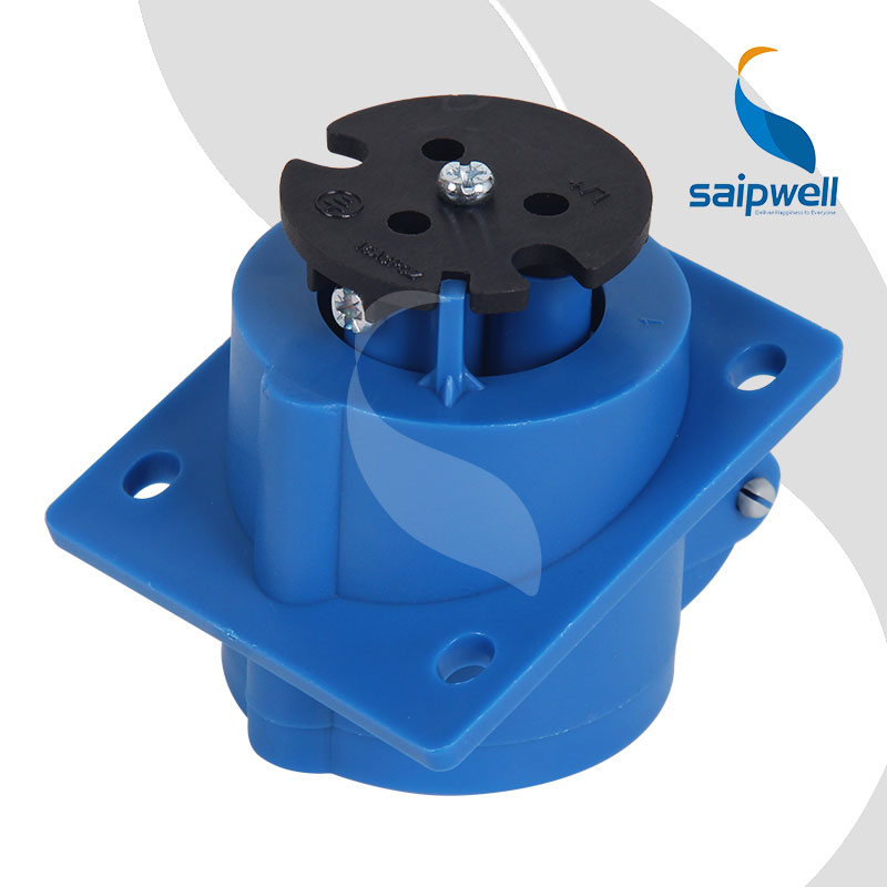 Saipwell / Saip IP44 IP67 32amp Electrical Plastic Panel Mounted Waterproof Industrial Plug & socket