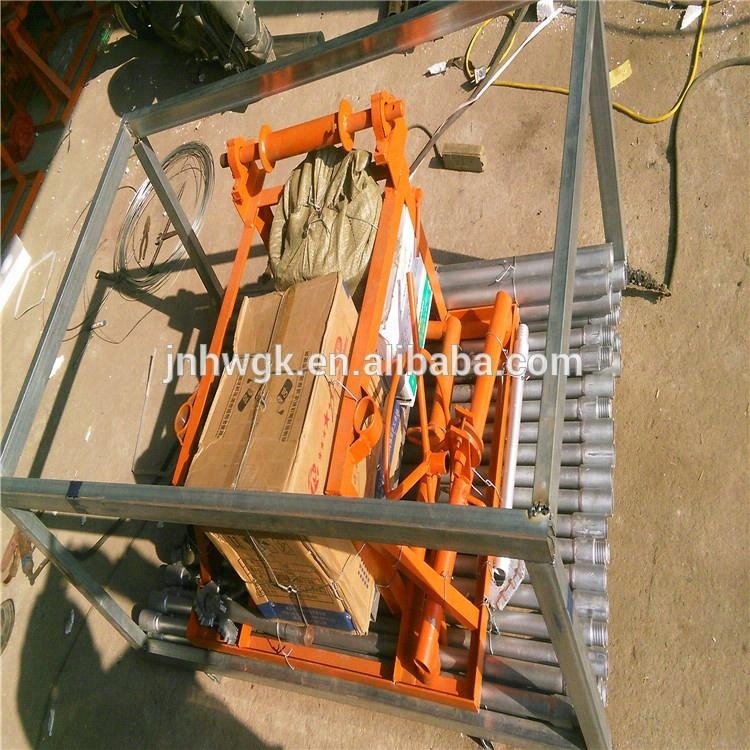 Small gasoline water well drilling rig for drill soil 100m depth