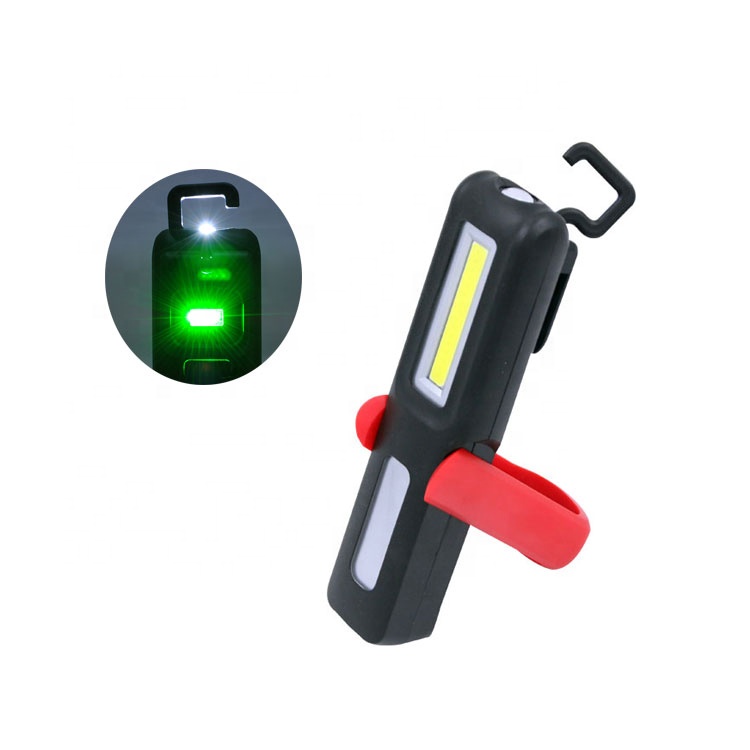 Mini portable magnetic cob led work light with hook usb outdoor light