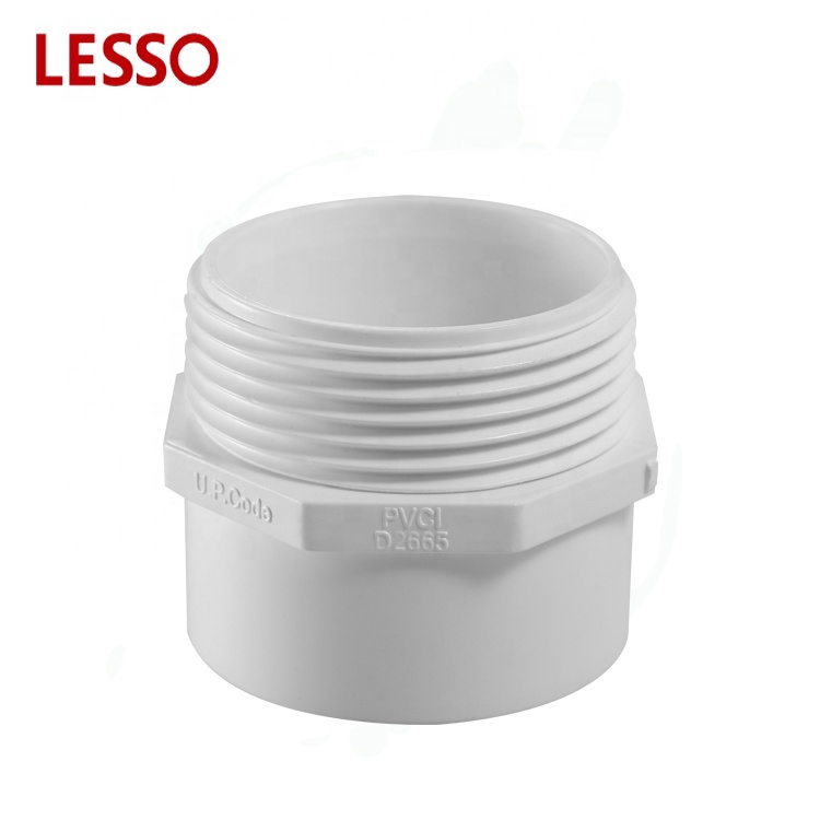 LESSO ASTM standard PVC DWV fittings trap male adapter