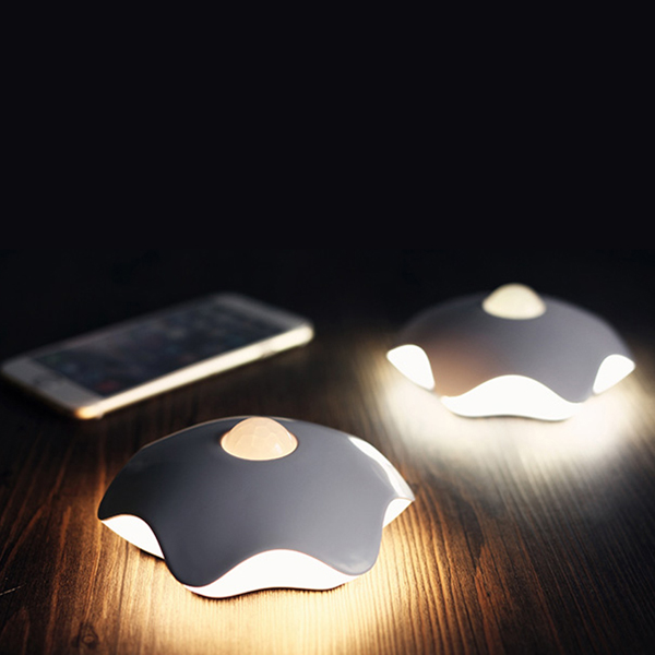 Chinese Classic Quality Hexagon Lotus AAA Battery Motion Sensor Toilet Baby 8 LED Night Light