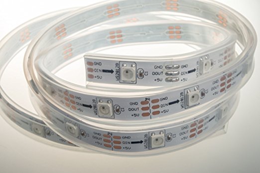 hot sale LED Light Strip Lights 3.2ft WS2812 1m PCB White Individually Addressable Led Strip 30 Pixel
