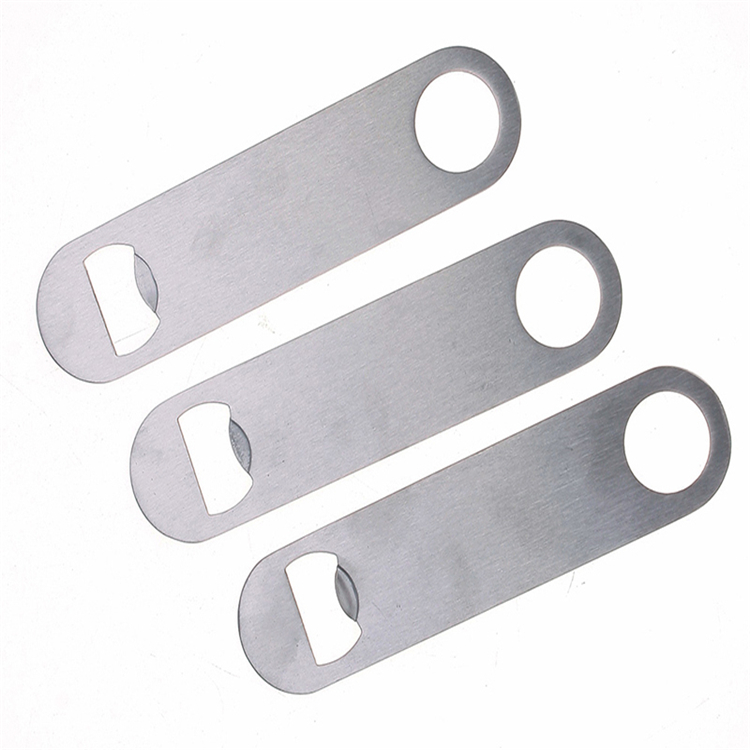 Single Stainless Steel Large Flat Speed Bottle Cap Opener Remover Bar Blade Home Hotel Professional Beer Bottle Opener