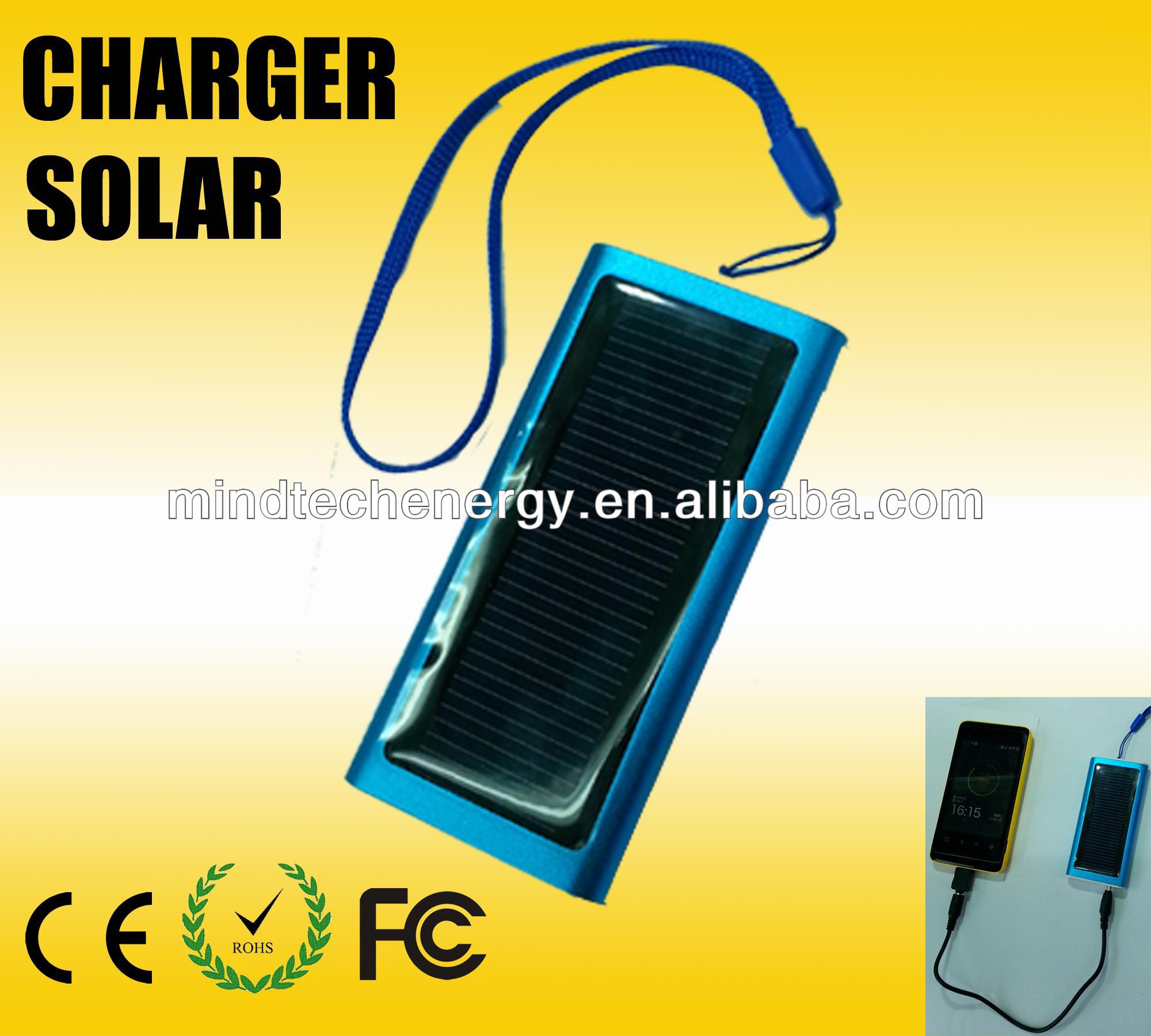 Rechargeable all in one solar mobile phone charger for travel