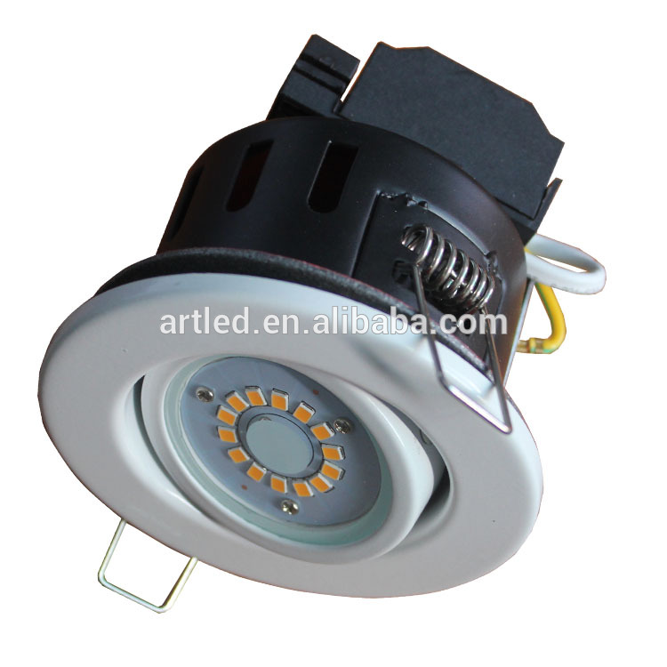 Tilted 5W Fire Rated Downlight pass 30/60/90min. BS476 part21,23