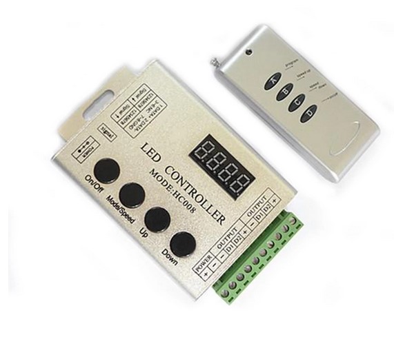 DC 5V 12V 24V HC008 programmable rgb led pixel controller for ws2812 ws2811 2801 LED Strip Light