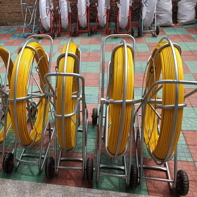 Push pull cable rod 1/2 inch 300m Fiberglass Conduit Wires Duct Rodders galvanized frame Fiberglass snake duct rodders