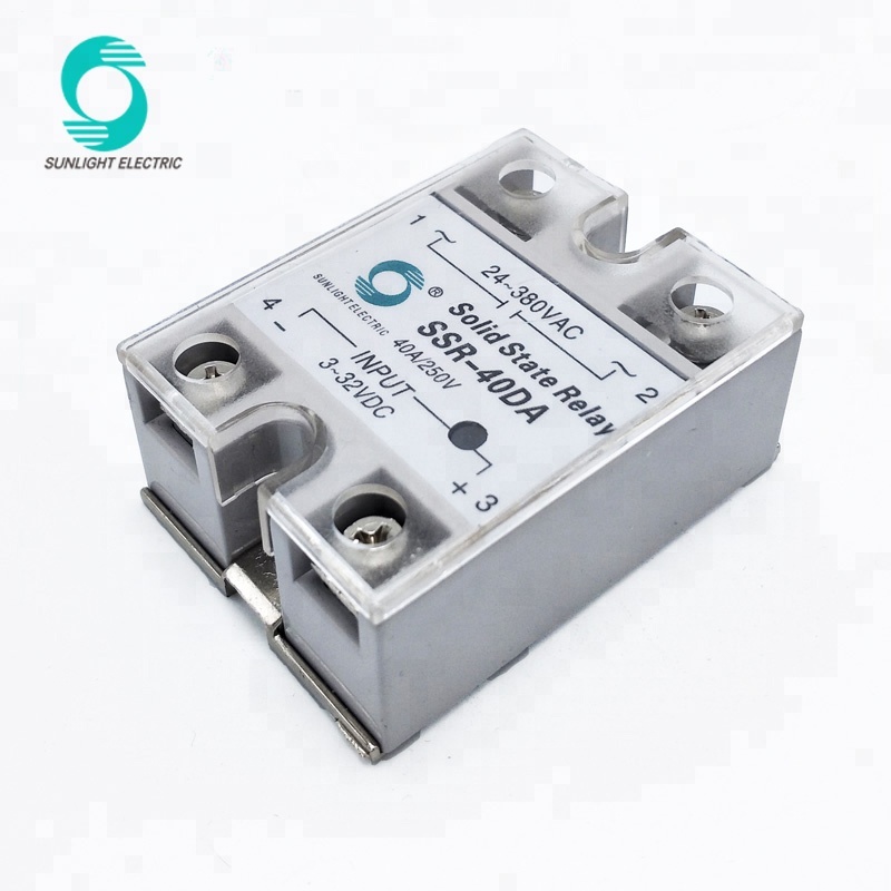 ZG3NC-240B SSR-40DA 3-32VDC to 24-240VAC 40 amp ssr solid state relay