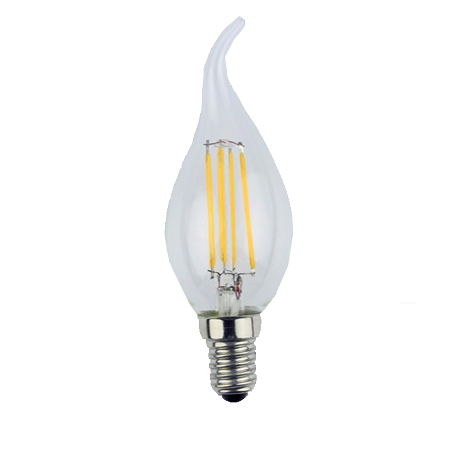 high lumen high quality G45 2w led candle tailed filament bulbs