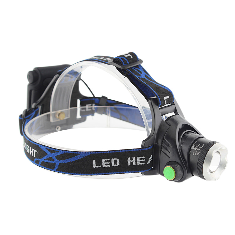 High Power Dry Battery Zoomable Waterproof Head Light Headlamp