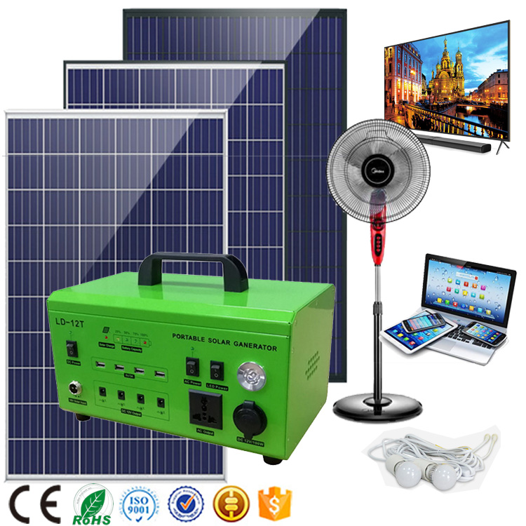 Flying portable 300W home solar panel energy power iron system with USB charger