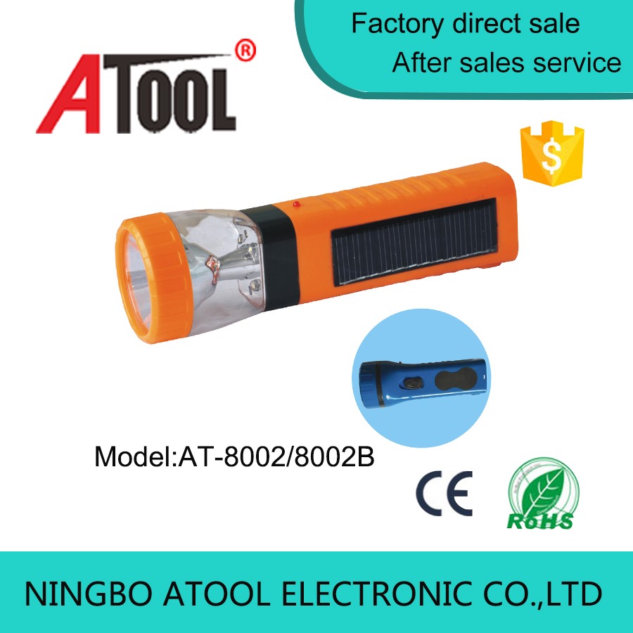 Atool AT-624S solar recharging flashlight LED torch portable lamp