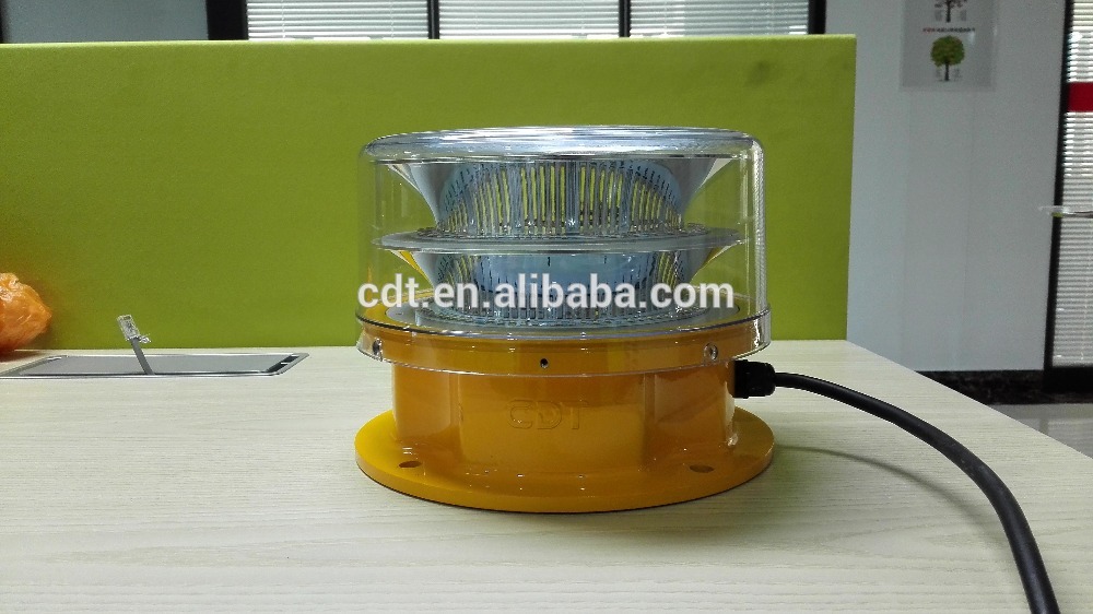 2000-20000cd white led type A FAA tower obstruction light / aviation light build in GPS