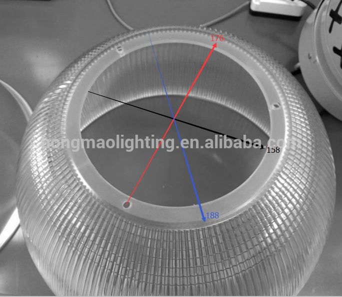 Large Production Resistance High Temperature LED Industrial high bay pc reflector cover 16 inch acrylic diffuser 420mm