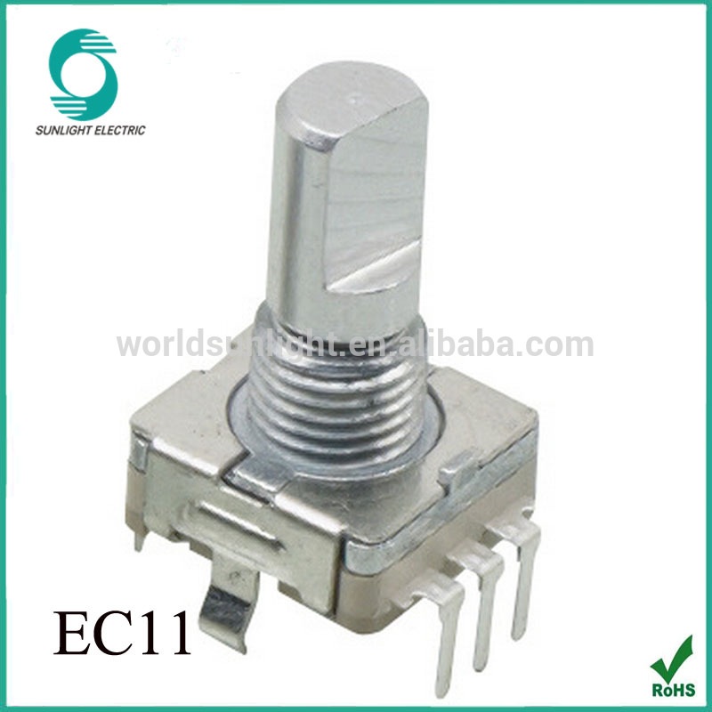 EC11 11mm 18 20 30 detents metal shaft incremental rotary encoder without switch