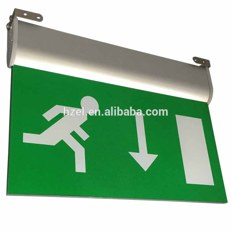 Aluminum LED Emergency Exit Sign Light With Battery Backup