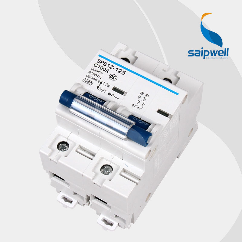 SAIP/SAIPWELL New Type 100A 2 Poles IP65 Electrical DC Breaker MCCB