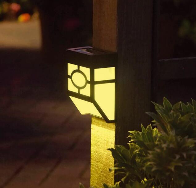 Solar Powered Fence Wall LED Lights Mounted Path Garden Door Outdoor