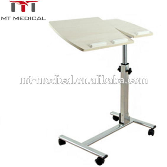 Steel sprayed mobile dining table/ portable overbed table
