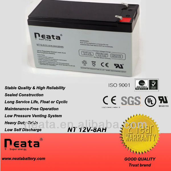 Storage Battery/rechargable battery 12v 8ah