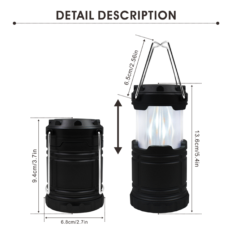 Outdoor flame camping lights waterproof camping lanterns by AAA battery