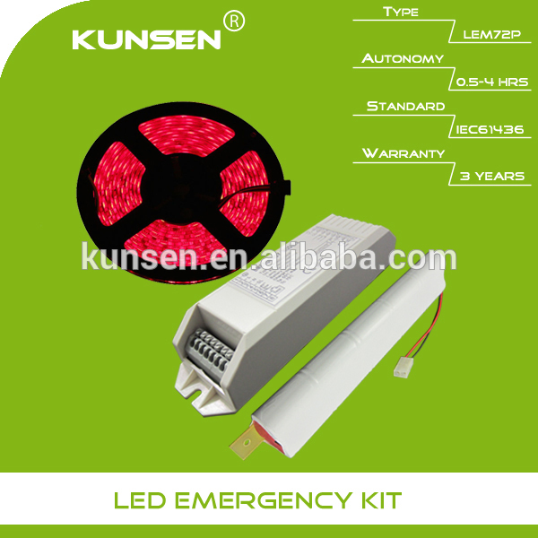 LED Strip Emergency conversion kit with 24V output and 12V battery pack