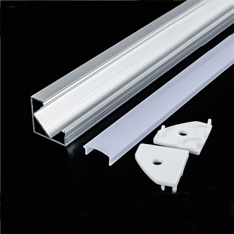 LED Triangle Bar Lamp Cover 18x18mm LED Bar Strip light Housing Shell V Shape Aluminum Slot lampshade extrusion