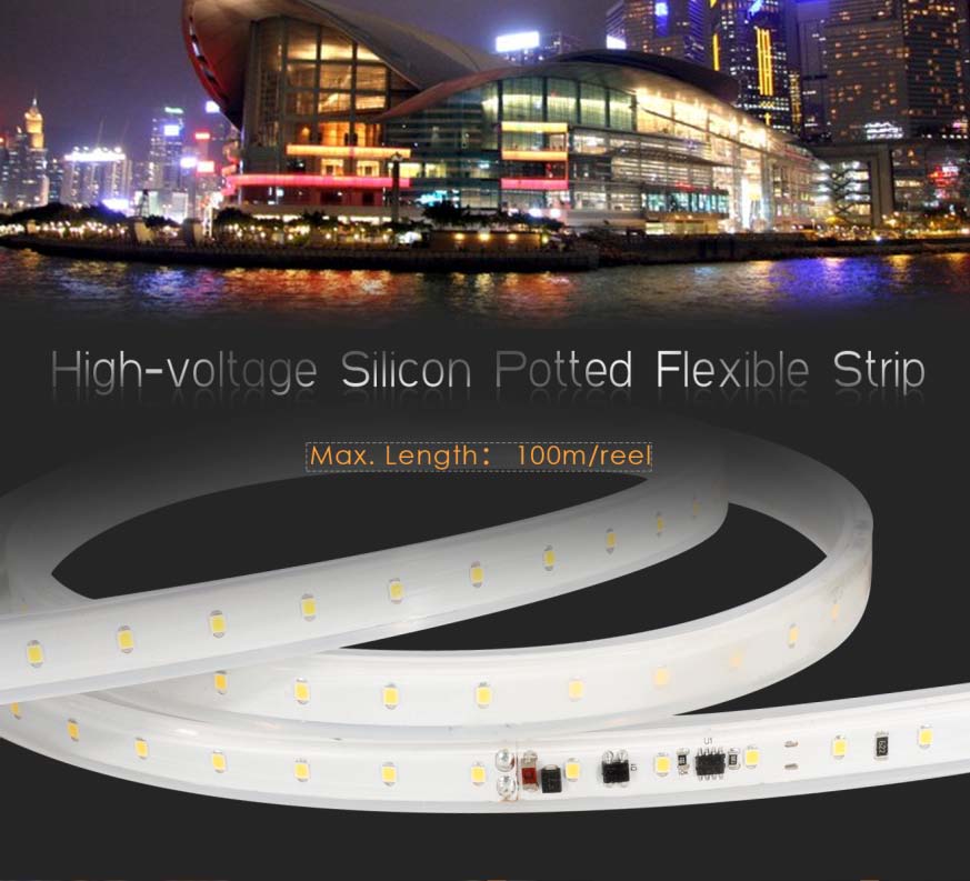 outside 100m/roll led strip light 220-240v, 2835 220v led strip light