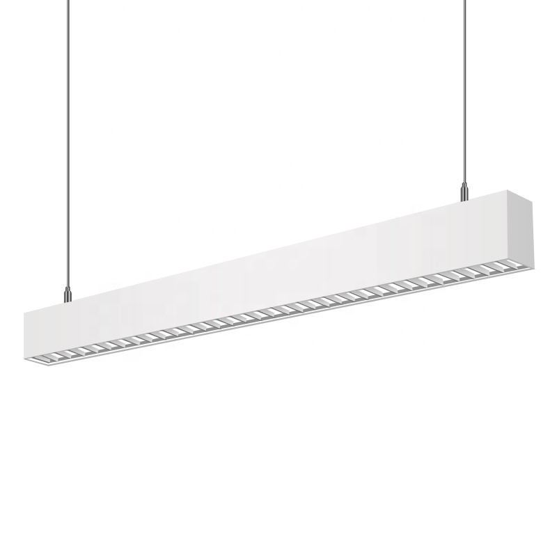 19w 38w pendant linear ceiling light 2ft 4ft rectangle led office lighting