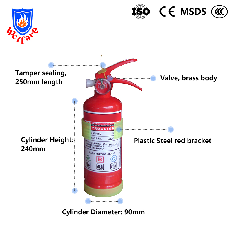 2LBS ABC Portable fire extinguisher for car hot in Costa Rica