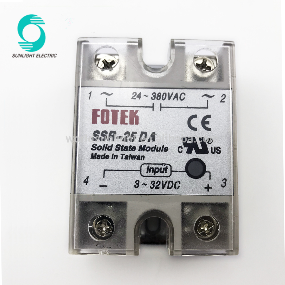 Fotek SSR-25DA 25A 3-32VDC to 24-380VAC dc to ac ssr solid state relay