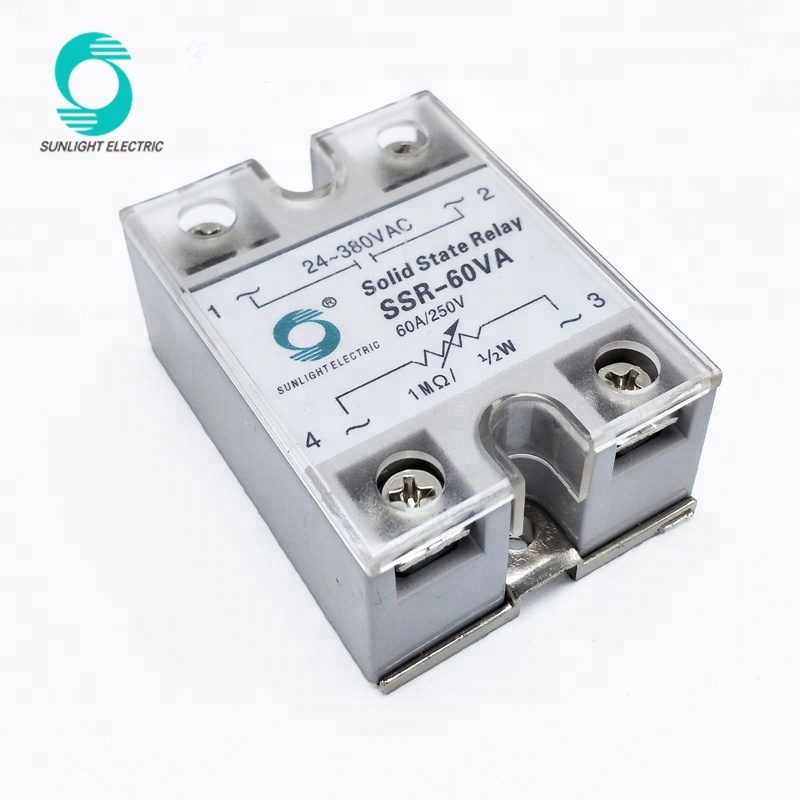 SSR-60VA 60A 1M 1/2W 24-380VAC output ssr solid state voltage regulator relay