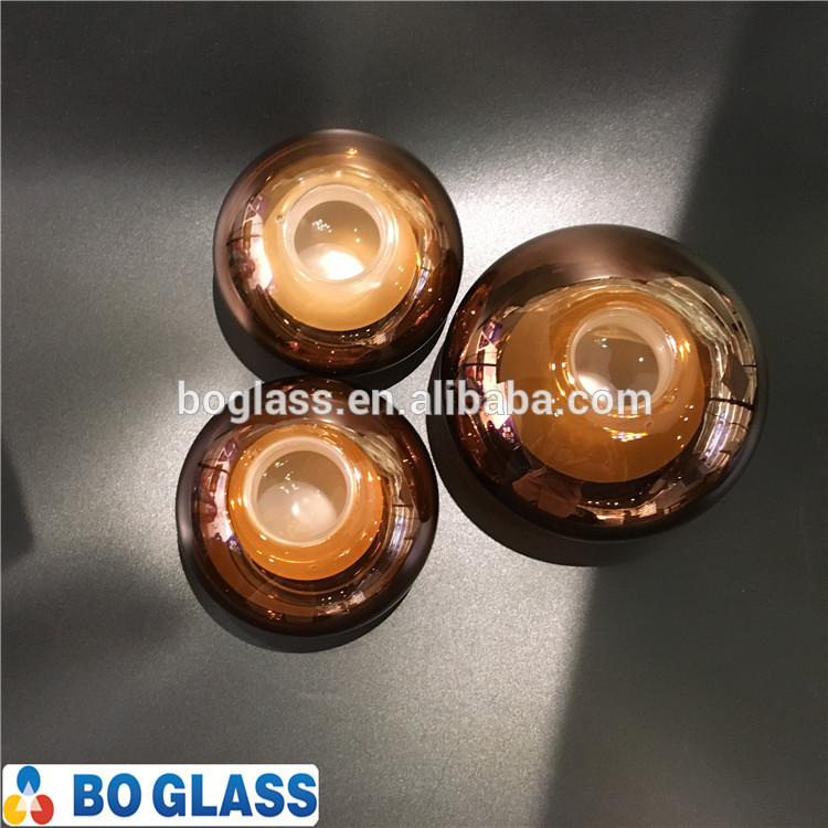 Decorative Hand Made Blown Electroplating Glass Indoor Lighting Lamp Shade