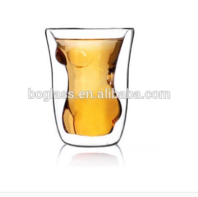 borosilicate double wall glass cup / coffee mug/tea sets / drinking glasses