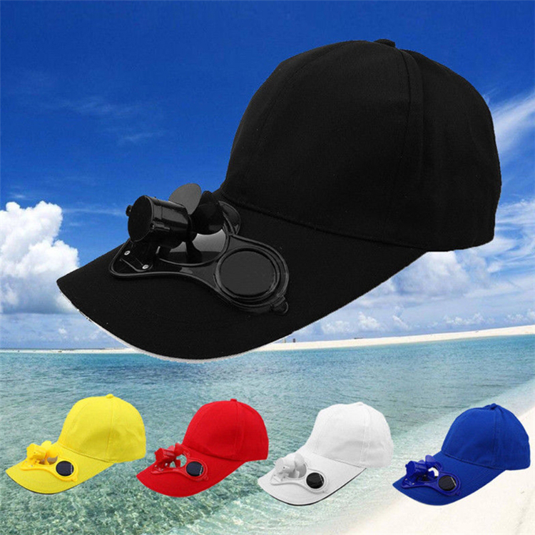 Popular Solar Panel Powered Fan Cooling Baseball Cap Summer Sport Outdoor Cap Cool Environmental Hat