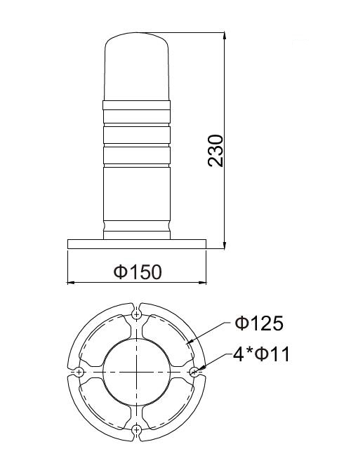 LED obstruction light low intensity stainless steel enclosure Obstruction light aviation