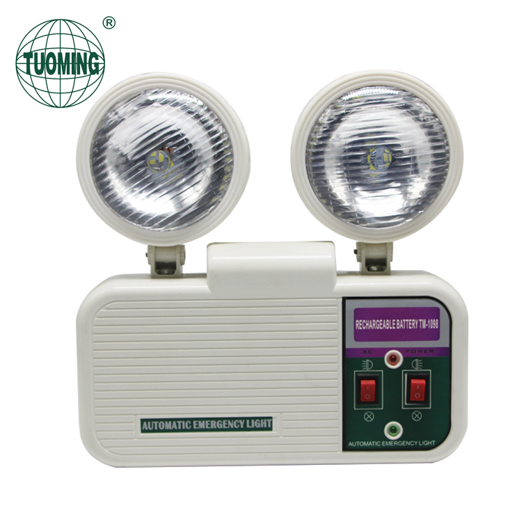 lowest price 2*2W led bulkhead emergency light rechargeable twin spot emergency lamp for hotels