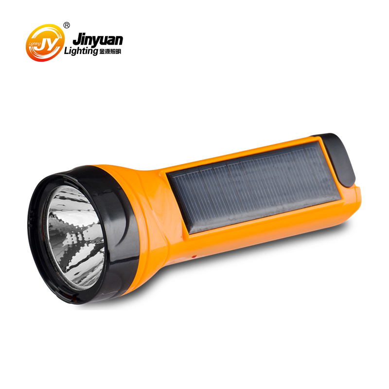 high power rechargeable flashlight led solar torch light with solar panel