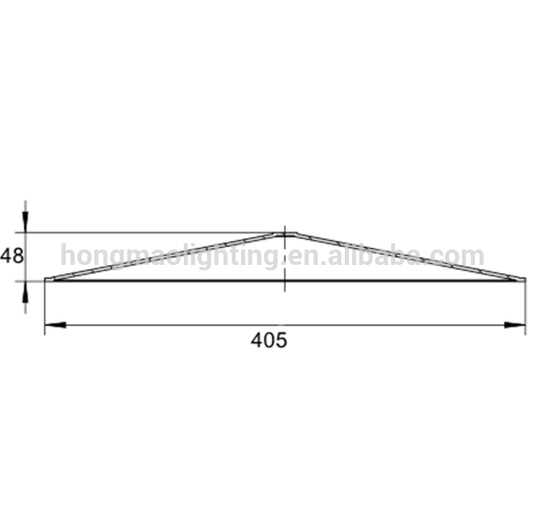PC bottom cover Diameter 405 mm 16'' PC reflector conical lenses with transparent color and line cone shape
