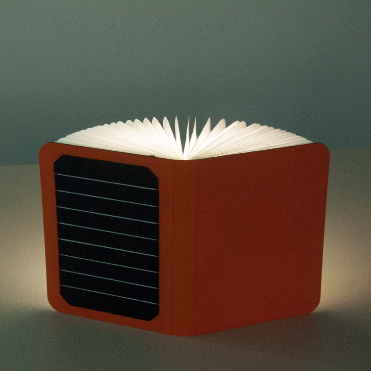 Solar panel charging PU 3W 2000mAh innovate led creative gifts book light