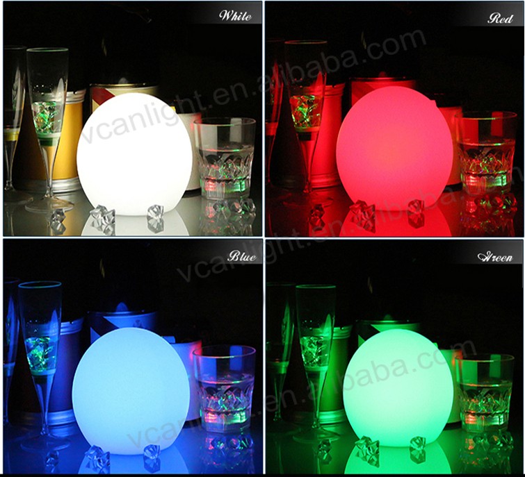 Free Shipping 20cm RGB Cordless swimming pool floating waterproof ip68 charge lithium battery led ball lighting for holidays